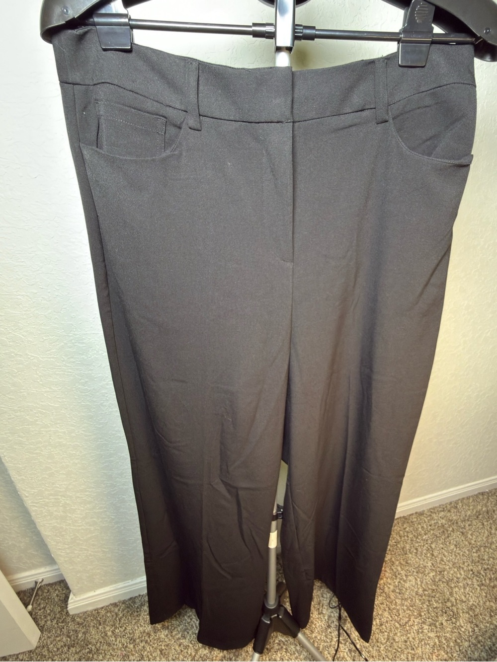 Black Wide Leg Dress Pants Size 14 NWT 31” Inseam
